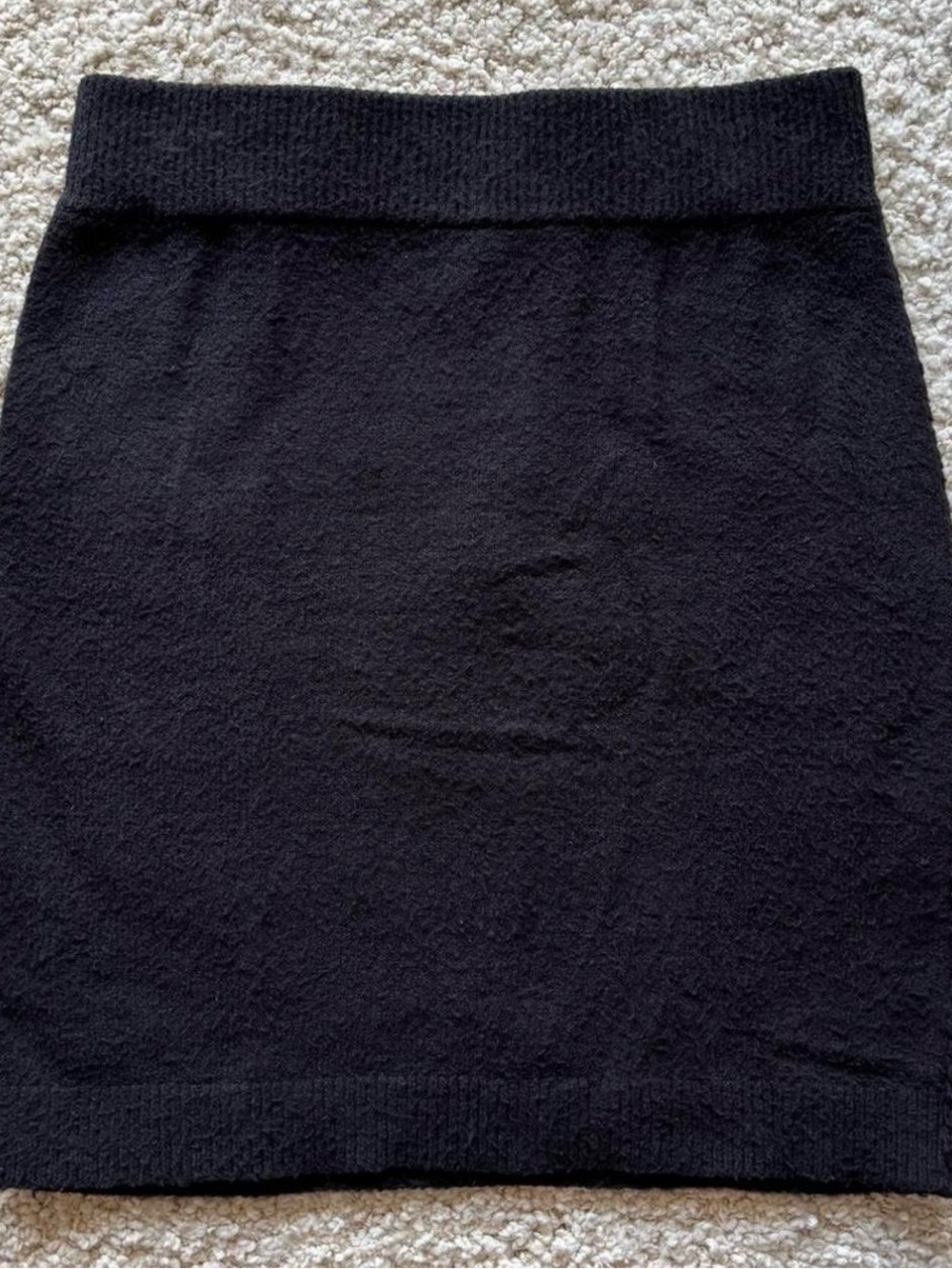Helmut Lang Black Knit Pencil Skirt